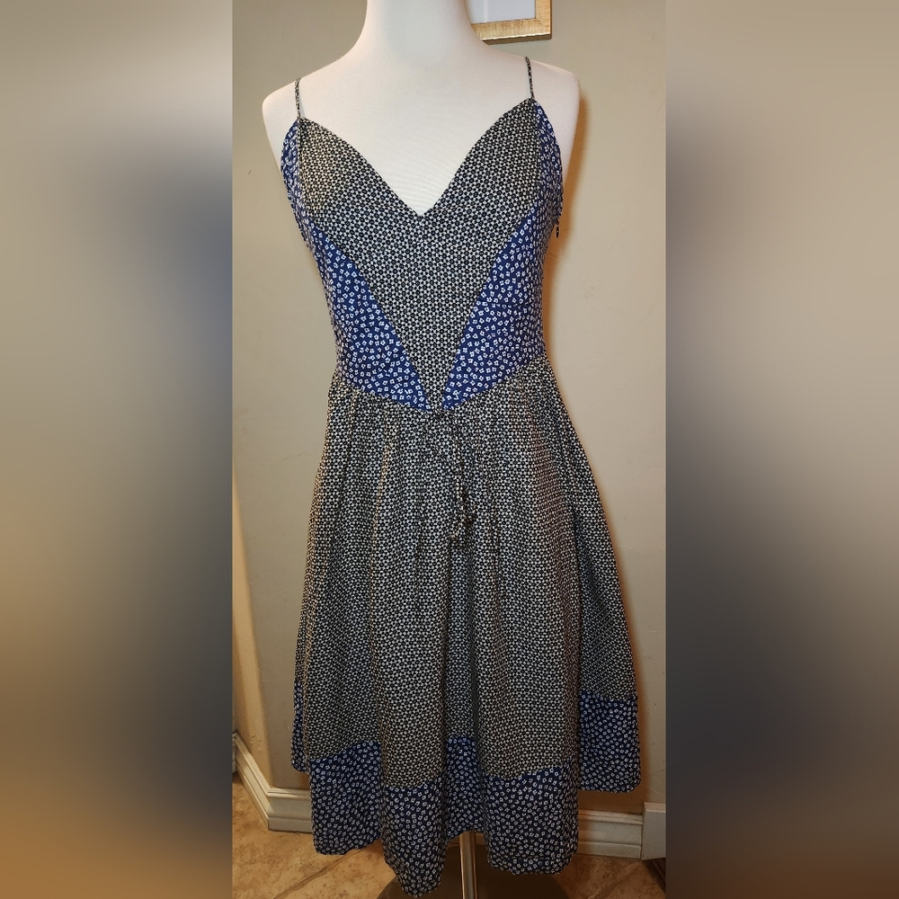 Mah Na‎ Mah Na Blue/Black Sundress Size 4  Anthropologie